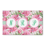 Watercolor Peonies 3' x 5' Indoor Area Rug (Personalized)