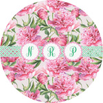 Watercolor Peonies Multipurpose Round Labels - 4" (Personalized)