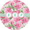 Watercolor Peonies 4" Multipurpose Round Labels - Single Sticker