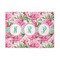 Watercolor Peonies 5'x7' Patio Rug - Front/Main