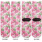 Watercolor Peonies Adult Crew Socks - Double Pair - Front and Back - Apvl