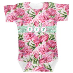 Watercolor Peonies Baby Bodysuit (Personalized)