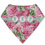 Watercolor Peonies Bandana Bib (Personalized)