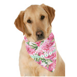 Watercolor Peonies Dog Bandana Scarf w/ Multiple Names