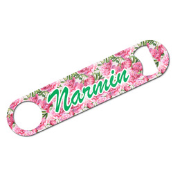 Watercolor Peonies Bar Bottle Opener - White w/ Multiple Names