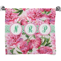 Watercolor Peonies Bath Towel (Personalized)