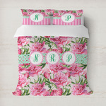 Watercolor Peonies Duvet Cover (Personalized)