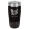 Watercolor Peonies Black Polar Camel Tumbler - 20oz - Front