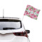 Watercolor Peonies Car Flag - Large - LIFESTYLE