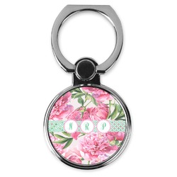 Watercolor Peonies Cell Phone Ring Stand & Holder (Personalized)