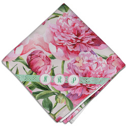 Watercolor Peonies Cloth Dinner Napkin - Single w/ Multiple Names