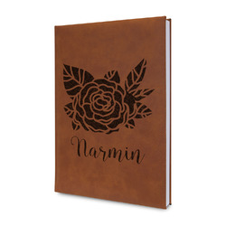 Watercolor Peonies Leatherette Journal - Single Sided (Personalized)