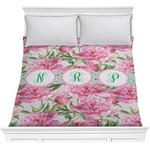 Watercolor Peonies Comforter - Full / Queen (Personalized)