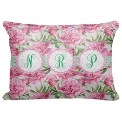 Watercolor Peonies Decorative Baby Pillowcase - 16"x12" (Personalized)