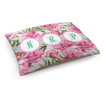 Watercolor Peonies Dog Bed - Medium w/ Multiple Names