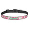 Watercolor Peonies Dog Collar - Medium - Front