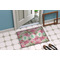 Watercolor Peonies Door Mat Lifestyle