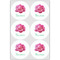 Watercolor Peonies Drink Topper - XLarge - Set of 6