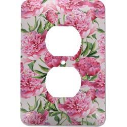 Watercolor Peonies Electric Outlet Plate