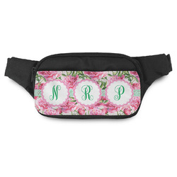 Watercolor Peonies Fanny Pack - Modern Style (Personalized)
