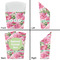 Watercolor Peonies French Fry Favor Box - Front & Back View