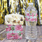 Watercolor Peonies French Fry Favor Box - w/ Water Bottle