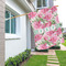 Watercolor Peonies House Flags - Single Sided - LIFESTYLE