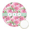 Watercolor Peonies Icing Circle - Medium - Front