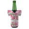 Watercolor Peonies Jersey Bottle Cooler - Set of 4 - FRONT (on bottle)