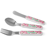 Watercolor Peonies Kid's Flatware (Personalized)