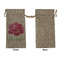 Watercolor Peonies Large Burlap Gift Bags - Front Approval