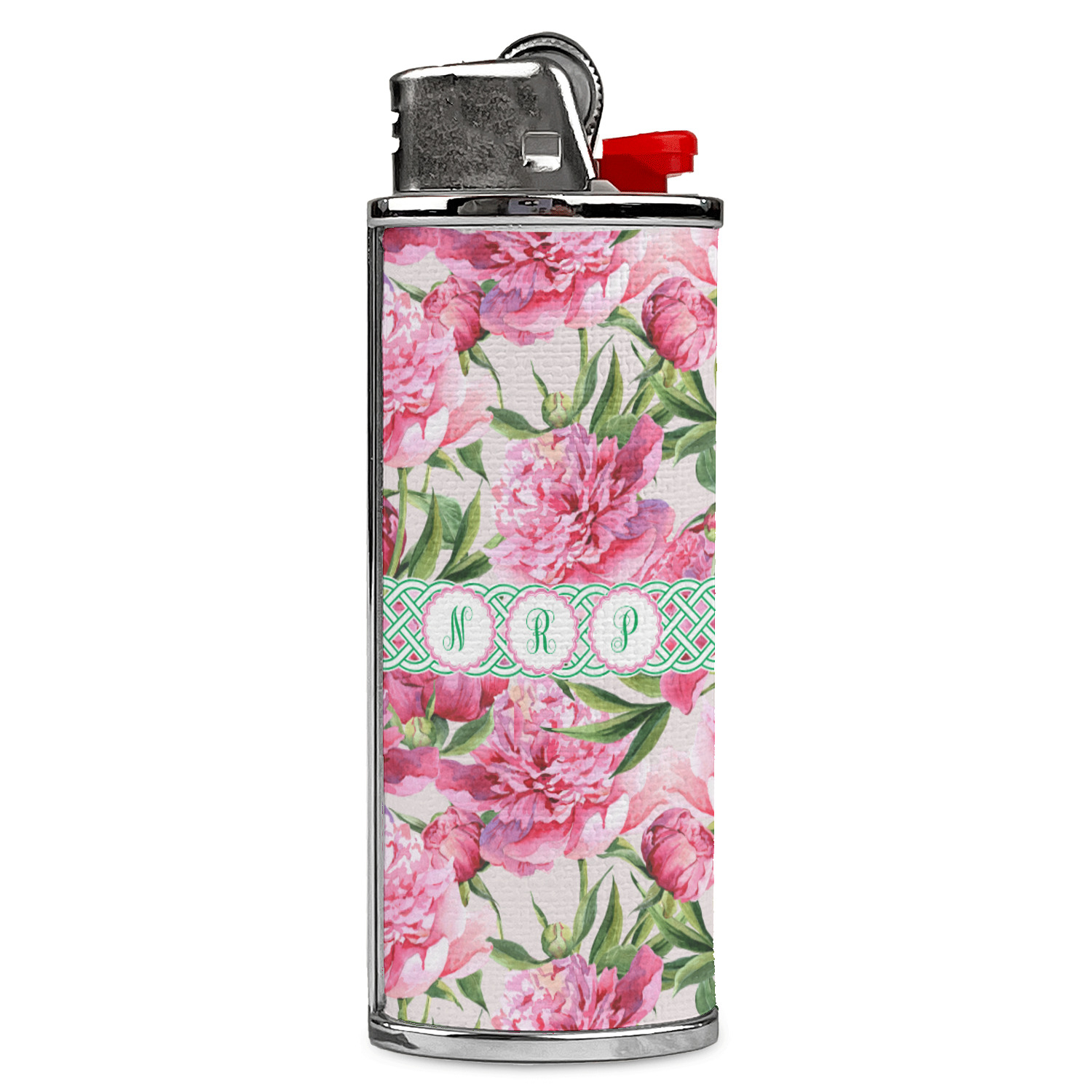 Vintage Floral Print Metal Lighter Case Compatible With Bic J6