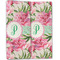 Watercolor Peonies Linen Placemat - Folded Half (double sided)