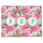 Watercolor Peonies Single-Sided Linen Placemat - Single w/ Multiple Names