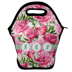 Watercolor Peonies Lunch Bag w/ Multiple Names