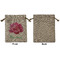 Watercolor Peonies Medium Burlap Gift Bag - Front Approval