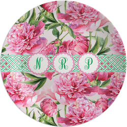 Watercolor Peonies Melamine Salad Plate - 8" (Personalized)