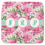 Watercolor Peonies Memory Foam Bath Mat - 48"x48" (Personalized)