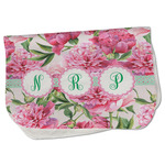 Watercolor Peonies Burp Cloth - Fleece w/ Multiple Names