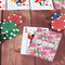 Watercolor Peonies On Table with Poker Chips