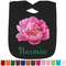 Watercolor Peonies Personalized Black Bib