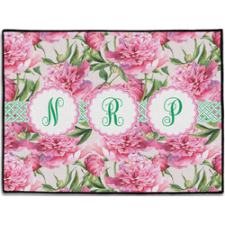 Watercolor Peonies Door Mat - 24"x18" (Personalized)