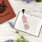 Watercolor Peonies Plastic Bookmarks - In Context