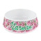 Watercolor Peonies Plastic Pet Bowls - Small - MAIN