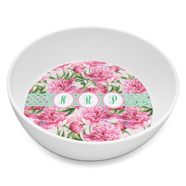 Custom Watercolor Peonies Melamine Bowl - 8 oz (Personalized)