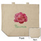 Watercolor Peonies Reusable Cotton Grocery Bag - Front & Back View