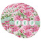 Watercolor Peonies Round Paper Coaster - Main