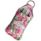 Watercolor Peonies Sanitizer Holder Keychain - Large in Case