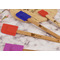 Watercolor Peonies Silicone Spatula - Red - Lifestyle