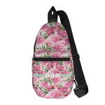 Watercolor Peonies Sling Bag (Personalized)